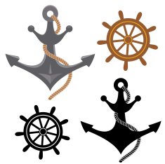 Anchor and steering wheel