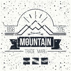 Mountain retro emblem