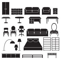 Set of furniture icons N6