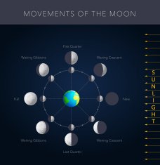 Movements of the moon vector N2