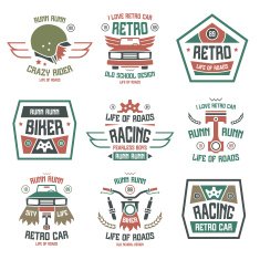 Racing badges for t-shirt N6