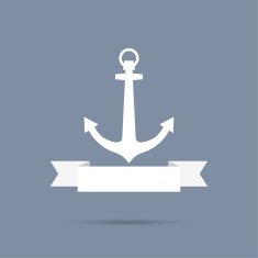 Anchor With Ribbon N5