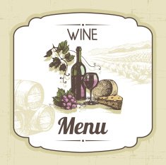 Vintage wine menu background N2