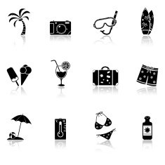 Summer and beach icons N2