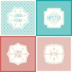 Labels and cards design elements