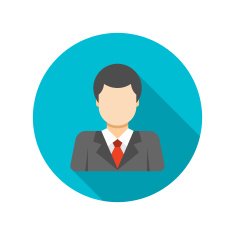 Flat Busness Man User Profile Avatar in Suit N2
