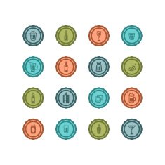 Retro Alcohol Badges