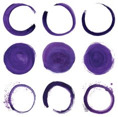 Circular Purple Brush Stroke N2