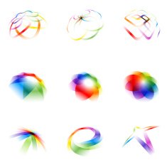 Set of abstract design elements vol 68