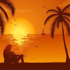 Summer Sunset with Couple N2