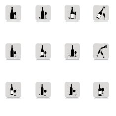 Wine Icon Set N3