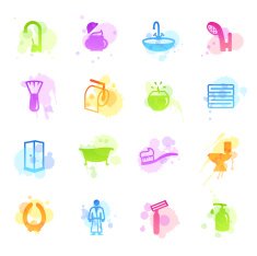 Stains Icons - Bathroom