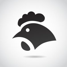 Rooster icon isolated on white background