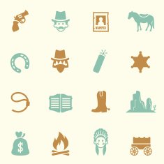 Cowboy Icons Color Series