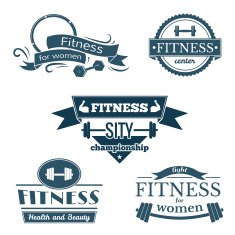 Fitness signs set