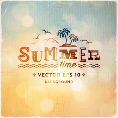 Defocused Retro Summer Background