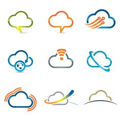 Set of Cloud icons 2