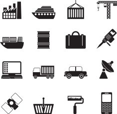 Silhouette Industry and Business icons N2