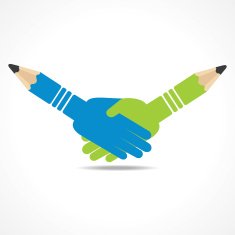Businessman handshake background with pencil N2