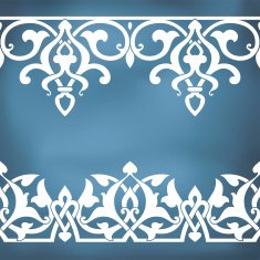 Seamless floral tiling borders N7