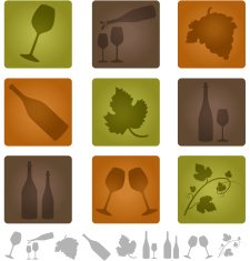 Wine and Vineyard Icons