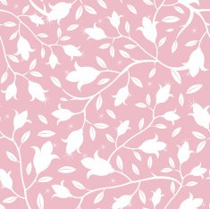 Pink and white floral branch pattern N2