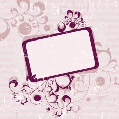 Ornate elements frame in grunge style