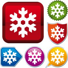 icon series snowflake (vector)