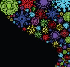 christmas background with snowflakes N18