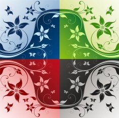 Four color flower