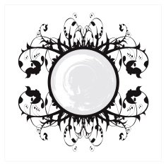 Vector floral background and frame N5
