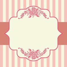 Vintage roses pink frame
