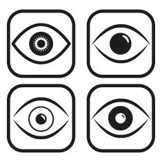 Eye icon - four variations