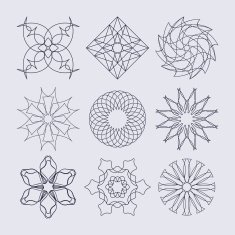 Guilloche vector elements N13