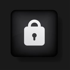 Vector lock icon on black Eps10