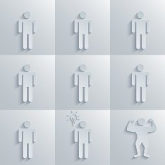 Vector Muscled Body background Eps10 N3