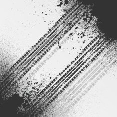 Tire track with splash N2