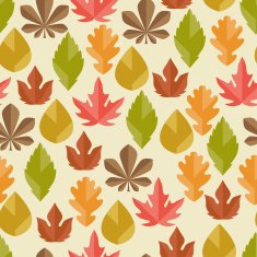 Seamless pattern with autumn leaves N47