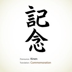 Word Commemoration created by Japanese calligraphy N2