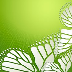 Abstract green background with butterfly