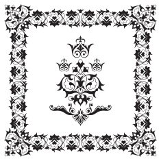 Ornamental border frame design element