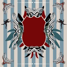 Royal emblem with cupids