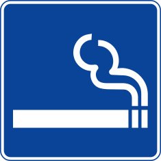 Smoking area sign