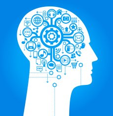 human head with an interface icons N2