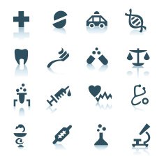 Gray medicine icons
