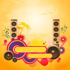 Disco Dance Tropical Music Background