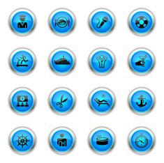 Blue Icons - Cruise Ship
