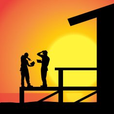 Vector silhouette of a man N1186