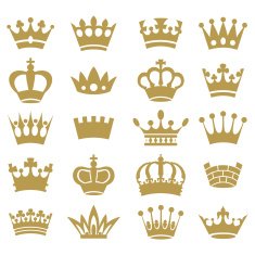 Crown collection - vector silhouette N3