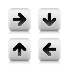Arrow icon 1 credit Right down left up sign button